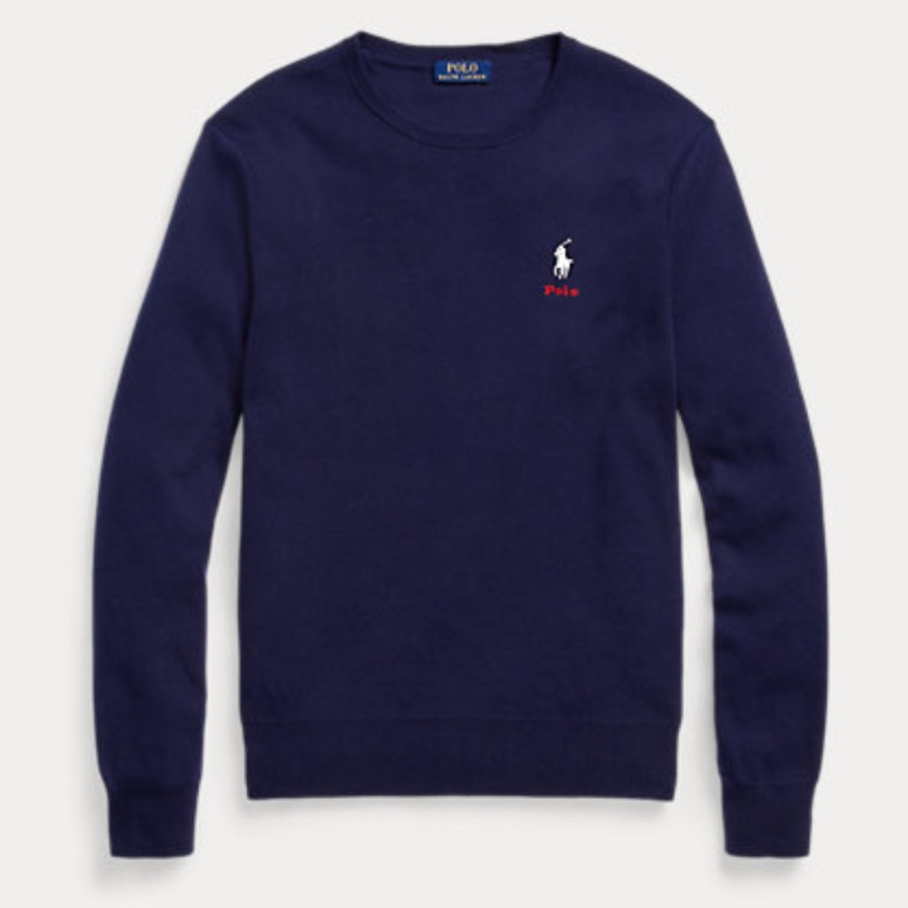 NWT Polo Ralph Lauren Cotton Crewneck Sweater - Picture 2 of 9